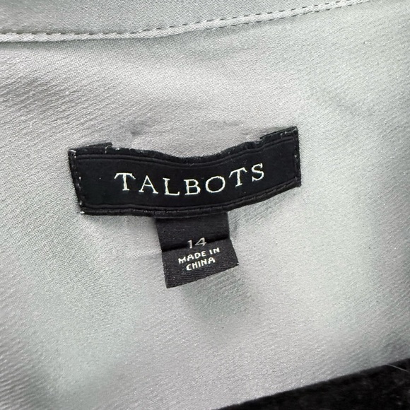 Talbots 100% Silk Button-Front Blouse, Flowy, Size 14 - Picture 2 of 5